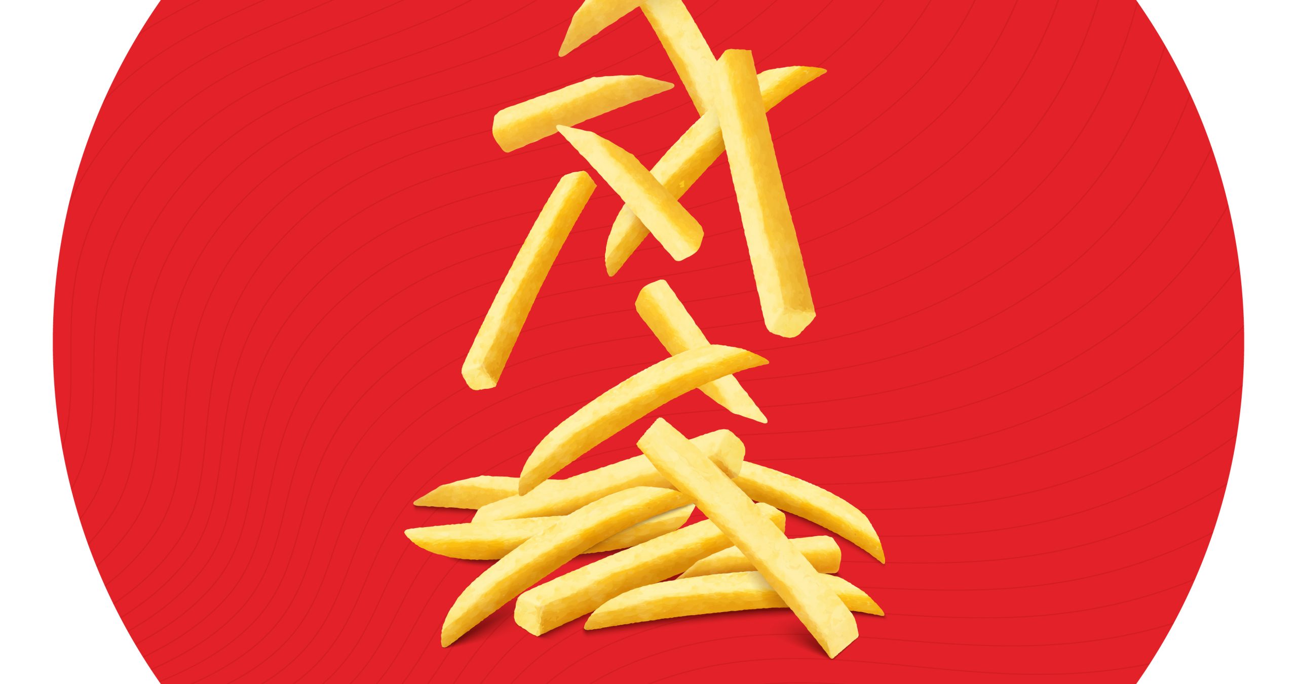 french fries falling into a pile